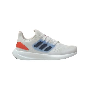 Lightweight Performance Running Shoe in White with Navy and Coral Accents